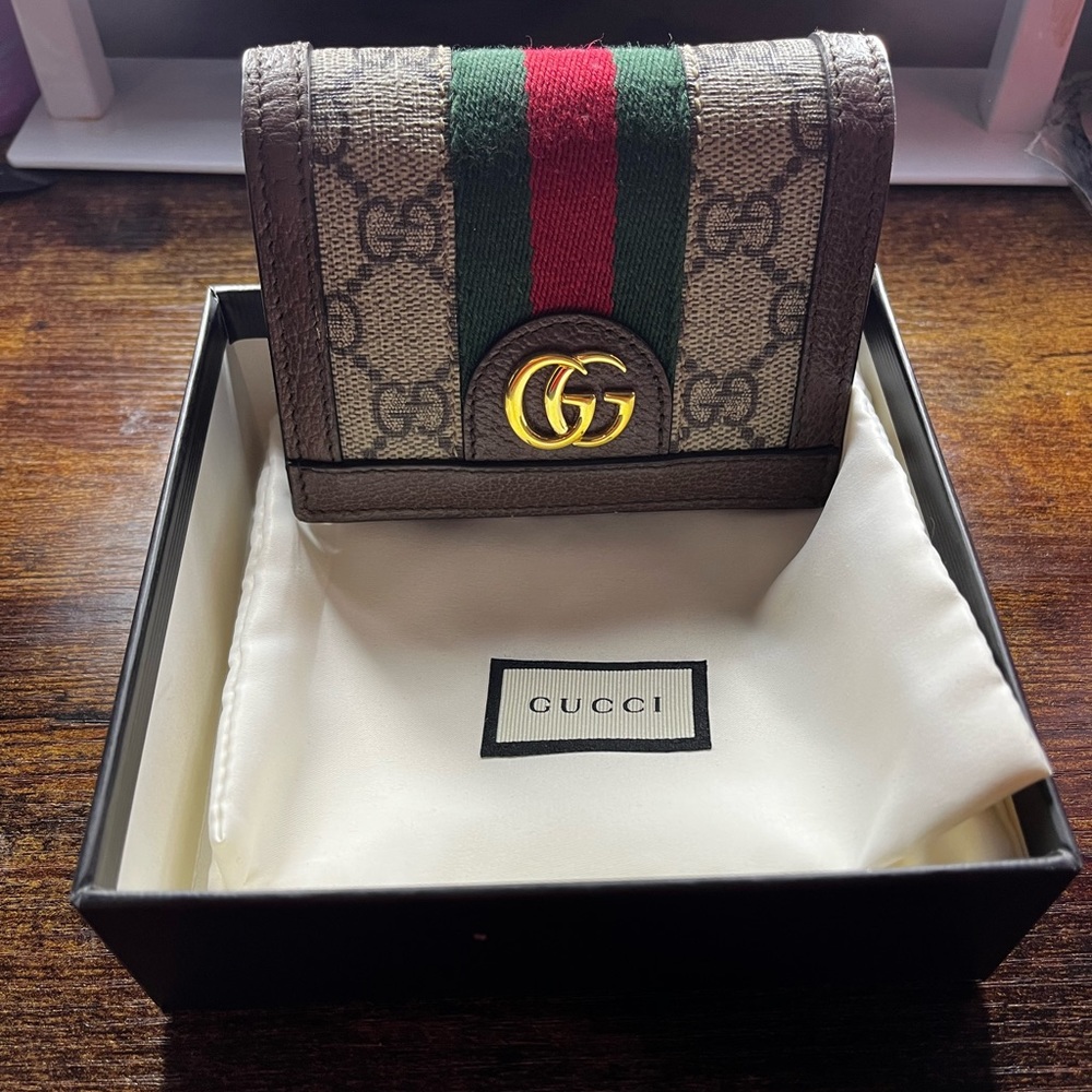 Ophidia GG card case wallet